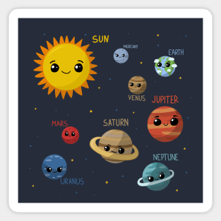 Kawaii Solar System Sticker